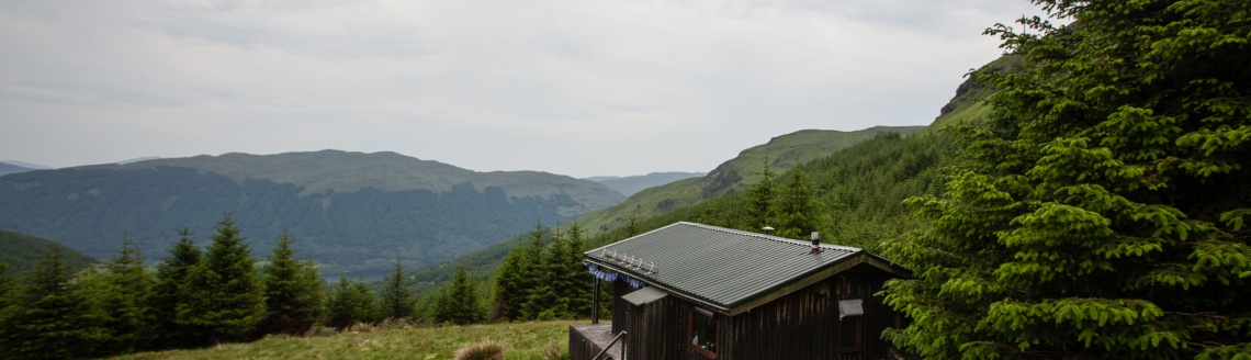 Looking out from behind the Bothy